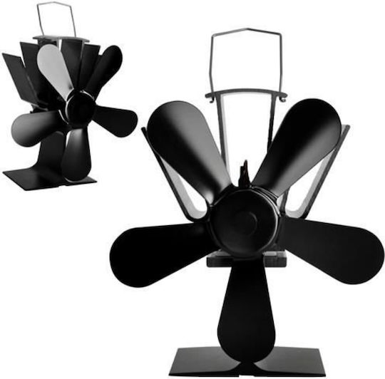 Schwarzer Thermisch Betriebener Ofenventilator