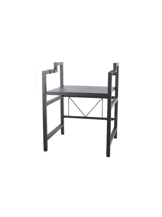 Inox Mikrowellenständer 68x51x36cm Schwarze
