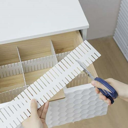 Compartimente Pentru Sertar Din Plastic 46.3x7cm 4 Bucăți Albe
