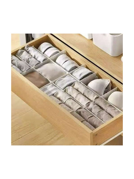 Compartimente Pentru Sertar Din Plastic 46.3x7cm 4 Bucăți Albe