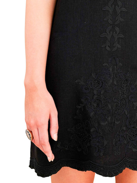 Rochii Mini de Seară cu Dantelă Neagră