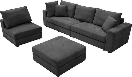 Navaro Corner Couch Anthracite 281x256x85cm