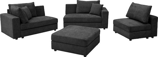 Navaro Corner Couch Anthracite 281x256x85cm