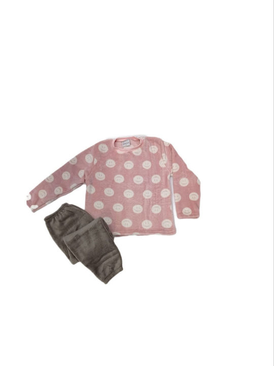 Galaxy Kinder Schlafanzug Winterlich Fleece Rosa “smile” Galaxy Kinder Schlafanzug Winterlich Fleece Rosa “smile”