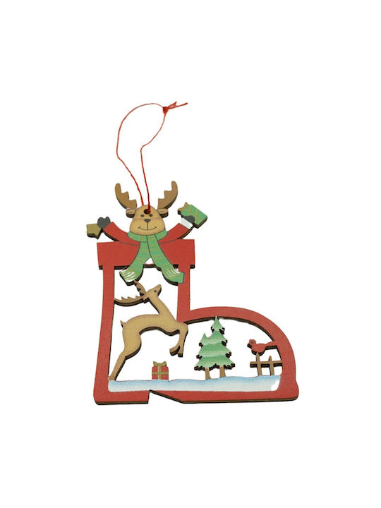Deer Christmas Tree Ornament Alista Home Multicolor Wood 10 Cm