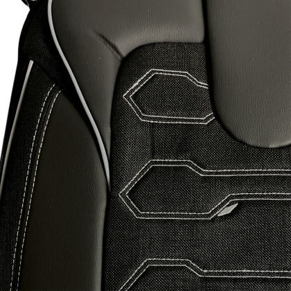 3D Leather Car Seat Covers Streetech Sport Sp11 Black
