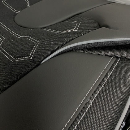 3D Leather Car Seat Covers Streetech Sport Sp11 Black
