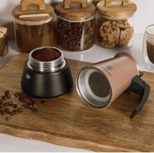 Cecotec Μπρίκι Espresso 10cups Inox Γκρι