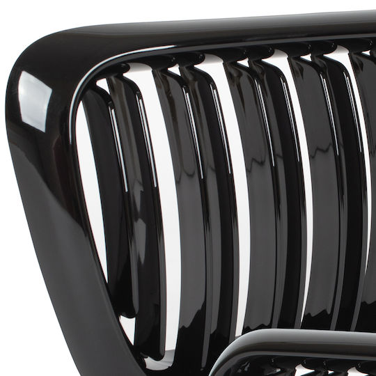 Bmw 3 E36 96-00 Grille Between Headlights Kidneys Left + Right Set Black Glossy Double Bar
