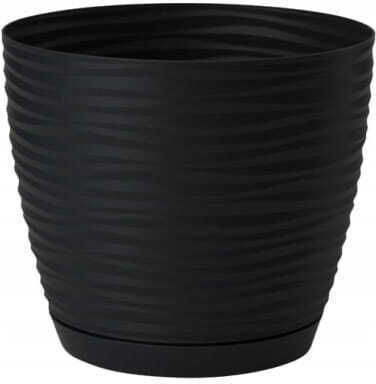 Form Plastic Γλάστρα Πλαστική Black με Πιάτο 147x136εκ.