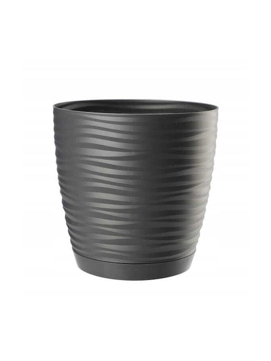 Form Plastic Pflanzgefäß Kunststoff Anthrazit