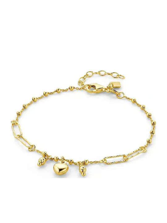 Vogue Vogue Damen Armband Kette Mit Herz Design Aus Silber Vergoldet