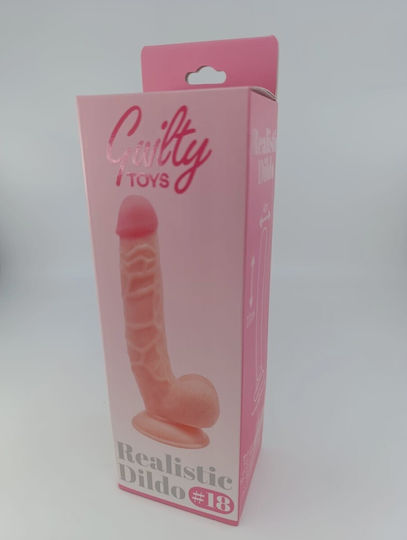 Guilty Toys Реалистично Дилдо с Тестиси Телесен