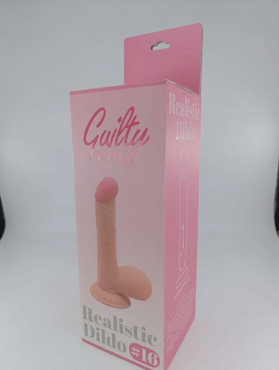Guilty Toys Realistic Dildo with Scrotum and Suction Cup Flesh