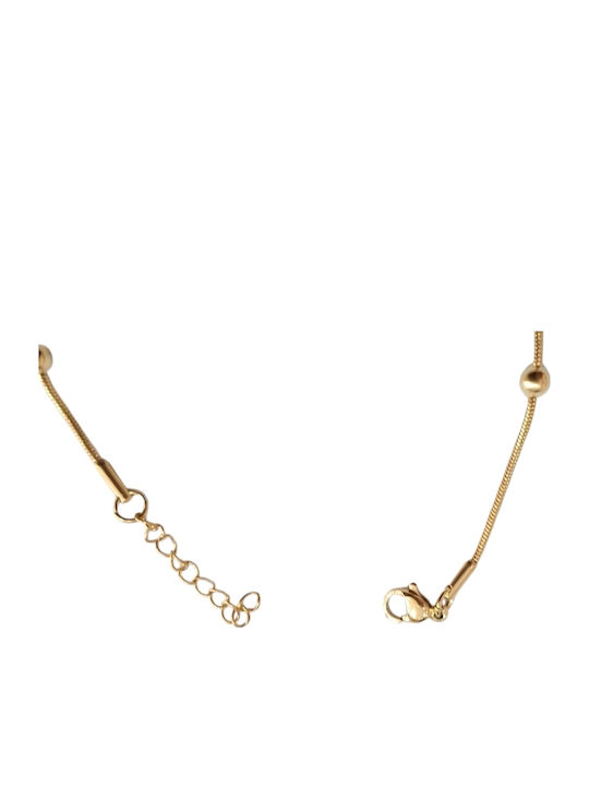Kalliopi Silver Επιχρυσωμένη Αλυσίδα Ποδιού από Ατσάλι 20cm