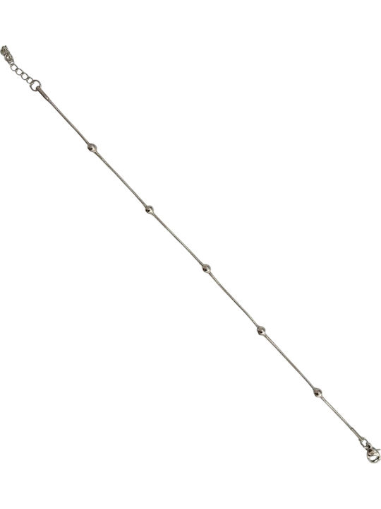 Kalliopi Silver Lanț de Gleznă din Oțel 20cm HBM-5009