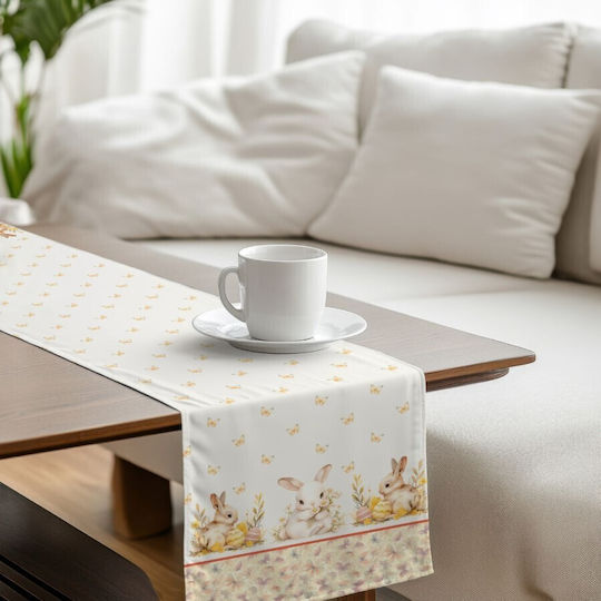 Decorative Table Runner 40x150 Cm 100% Cotton Ginny Butterflies