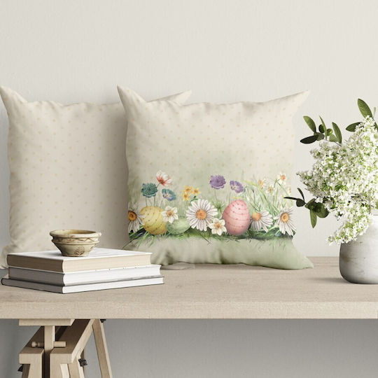 Decorative Pillowcase 45x45 Cm 100% Cotton Egly Wildflowers