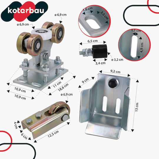 Kotarbau Ρόδα Πλαστική 80x80mm