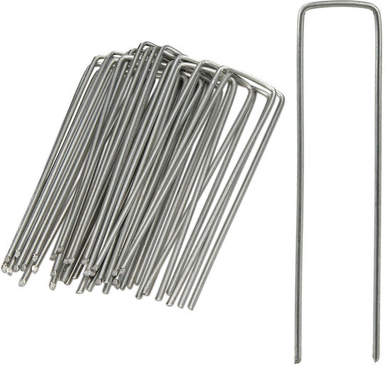 Relaxdays Set 25 Cuie De Fixare Galvanizate Argintii 15x0.3x3.5 Cm Relaxdays Set 25 Cuie De Fixare Galvanizate Argintii 15x0.3x3.5 Cm