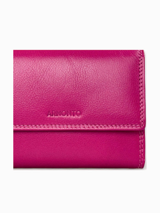 Large Leather Women's Wallet with RFID Fuchsia