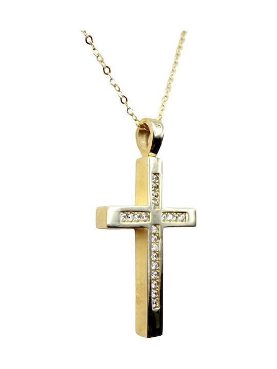 Kontopoulos Gold Cross 9K Double Sided