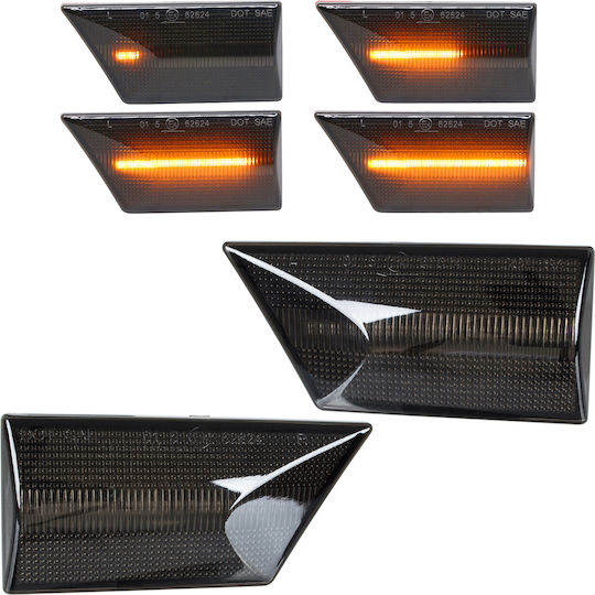 Opel Vectra C 02-09 Led Side Indicator Smoked Dynamic 2 Pcs Set