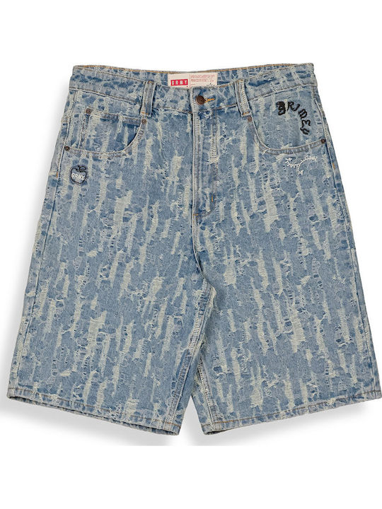 Men's Denim Blue Washed Shorts