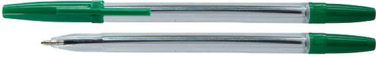 Office Products Pix Ballpoint Transparent cu Cerneală Verde