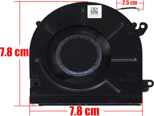 Laptop Fan CPU GPU Cooling Fan HP Pavilion Plus 16-ab 16t-ab TPN-W161 N63219-001 EG50060S1-C740-S9A 023.100VT.0001 Right Fan UMA 5V 4Pin Code 81704
