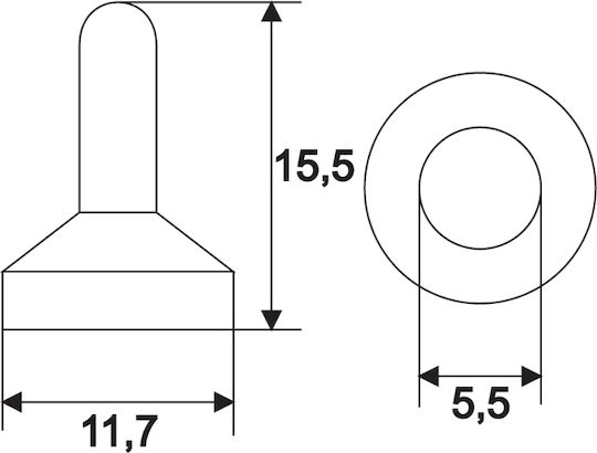 Set 10 Capace Etanșe din Silicon pentru Comutator Toggle Protecție împotriva Prafului și Apei Negre Set 10 Bucăți
