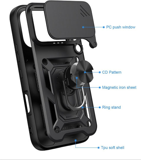 Husă Honor 600 600 Pro Protecție Cameră Set Inele Magnetice Autocolant Camshield Albastru