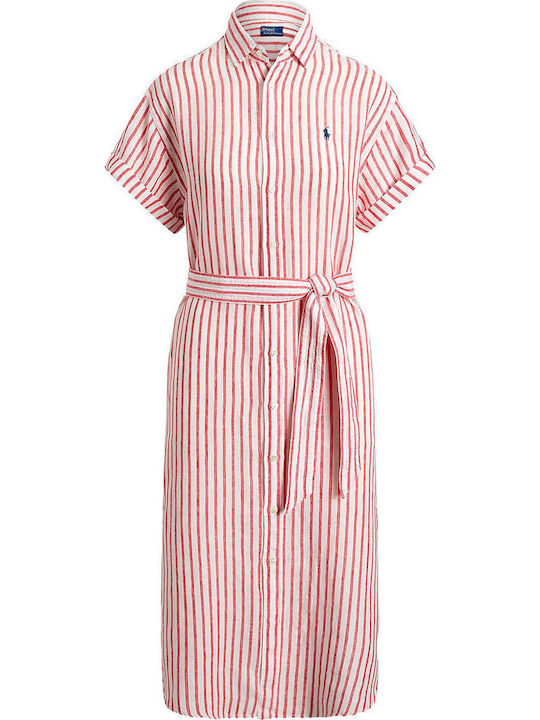 Rochii De Vară Pentru Femei Midi Rochie-Cămașă Albă