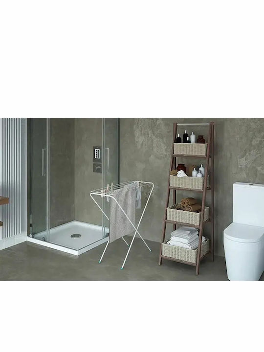 Colombo Colombo Gazzella 6 Folding Floor Clothes Drying Rack for Balcony Metallic Gray with 6m Hanging Length