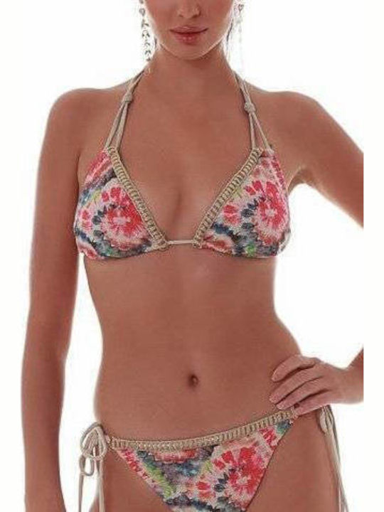 Bikini Τριγωνάκι C Cup με Ενίσχυση Χρυσό