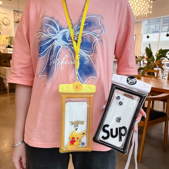 Mascot Rezistentă La Apă Flippy Subacvatică Husa Universală Pentru Telefon Cord Documente Alb-Negru