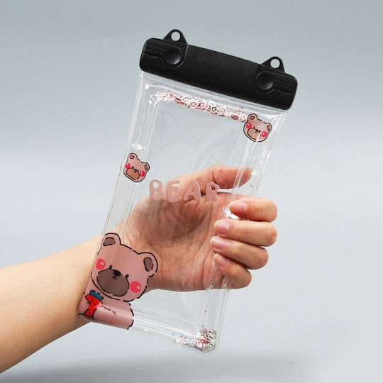 Fruity Wasserdichtes Flippy Unterwasser Gehäuse Schneefeste Universelle Wasserdichte Lanyard Handy Dokumente Beere Bär Schwarz