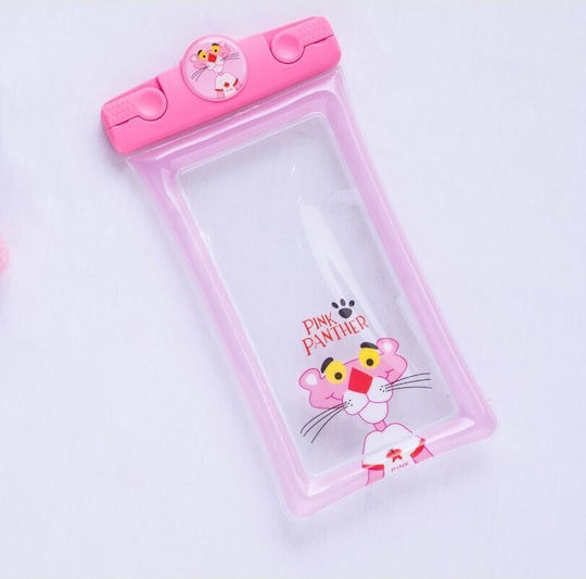 Flippy Mascot Wasserdichtes Schneesicheres Unterwasser Gehäuse Universelle Lanyard Handy Dokumente Panther Rosa