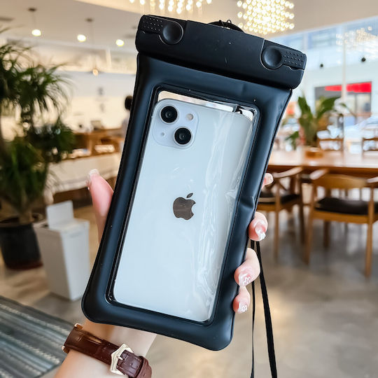 Flippy Matte Cushion Waterproof Underwater Case Snowproof Universal Cord Phone Documents Black