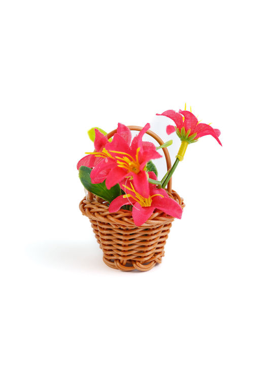 Coș Decorativ Cu Floare Artificială Magnetică 7 Cm Ornament Colorat Pentru Frigider Decor Acasă Birou