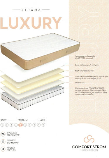 Comfort Strom Luxury Двоен Анатомичен Матрак Двустранен 150x200x26см