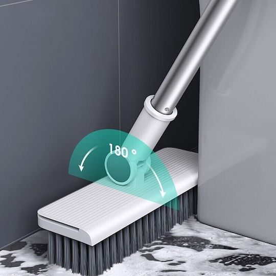 Flippy Kehrschaufel Bürsten Staubfänger Griff 3in1 Set Kombibürste Staubwedel Rotierbar Faltbar Abnehmbar Edelstahl Polypropylen Weiß