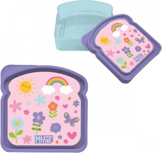 Must Team Plastic Kids' Food Container 0.4 Litre 12 x 12.5 x 3.6 cm