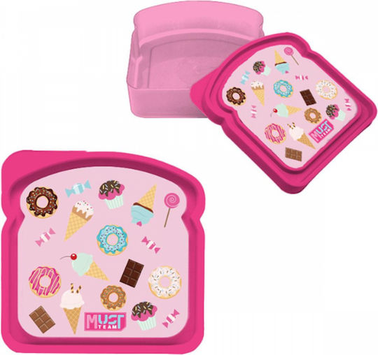 Must Team Plastic Kids' Food Container 0.4 Litre 12 x 12.5 x 3.6 cm
