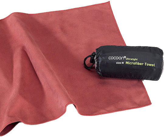 Cocoon Πετσέτα Microfiber Προσώπου 95gr/m² Κόκκινη 90x50εκ.