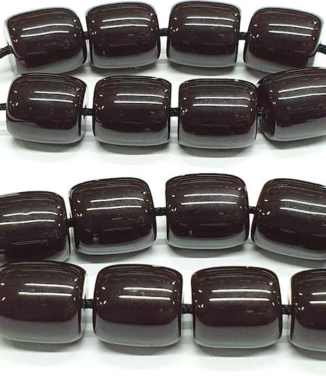 Roloi Komboloi Worry Beads with 17 Resin Beads Length 28cm Brown