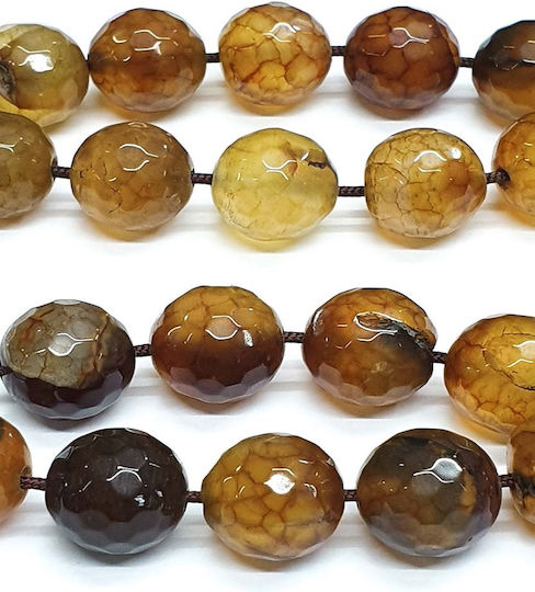 Roloi Komboloi Worry Beads with 19 Agate Beads Length 28cm Multicolour
