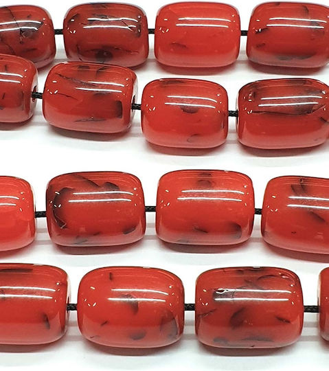 Roloi Komboloi Worry Beads with 21 Beads Made of Resin Length 37cm Red