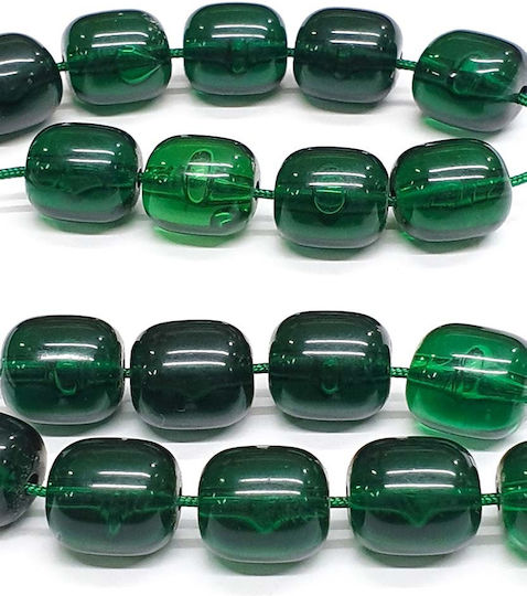 Roloi Komboloi Worry Beads with 19 Resin Beads Length 28cm Green