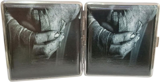 Μεταλλικη Ταμπακιερα Θεμα Χερια 10χ10x1,5cm 43330-3
